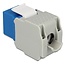 UTP CAT6 Gigabit Keystone Modul RJ45 - LSA (werkzeuglos) / blau/grau