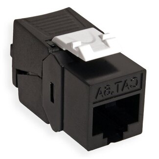 Roline UTP CAT6a 10 Gigabit Keystone Modul RJ45 - LSA (werkzeuglos) - kompakt / schwarz