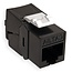 UTP CAT6a 10 Gigabit Keystone Modul RJ45 - LSA (werkzeuglos) - kompakt / schwarz