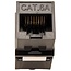 UTP CAT6a 10 Gigabit Keystone Modul RJ45 - LSA (werkzeuglos) - kompakt / schwarz