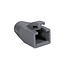 RJ45 Netzwerkstecker Hülle | Kabel bis 8mm | 50 Stück | Grau