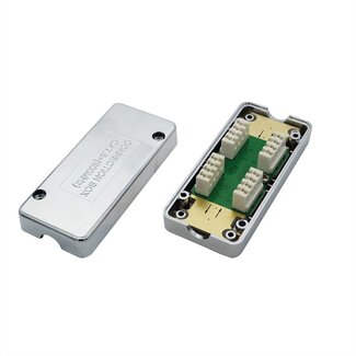 S-Impuls Anschlussbox für F/UTP / S/FTP CAT6a Netzwerkkabel / Grau