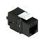 UTP CAT6 Gigabit Keystone Modul RJ45 - LSA (werkzeuglos) / Schwarz