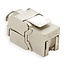 STP CAT6a 10G Keystone Modul RJ45 - LSA (werkzeuglos) - mit Abdeckkappe / Zinkdruckguss
