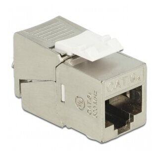 DeLOCK STP CAT6a 10G Keystone Modul RJ45 - LSA (werkzeuglos) - kompakt / Zinkdruckguss