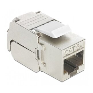 DeLOCK STP CAT6a 10G Keystone Modul RJ45 - LSA (werkzeuglos) / Druckguss Zink