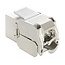 STP CAT6a 10G Keystone Modul RJ45 - LSA werkzeuglos / Zinkdruckguss (24 Stück)