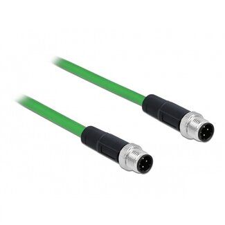 DeLOCK M12 4-polige D-codierte Industrienetzwerkkabel | CAT5e | PUR | 5 Meter
