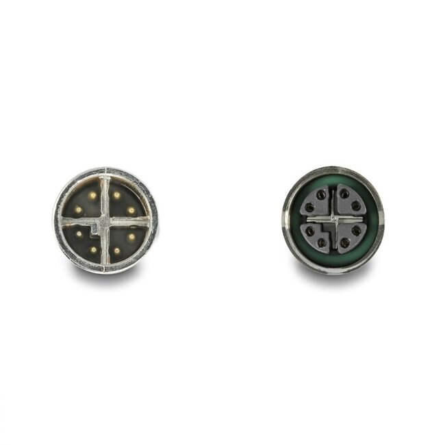 M12 8-polige X-codierte Industrie-Netzwerkverlängerung | CAT6a | PUR | 2 Meter