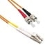 Premium LC-ST Duplex LWL Patchkabel - Multi Mode OM1 - Orange / LSZH - 1 Meter