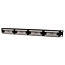 19 Zoll Patchpanel | 24x RJ45 | CAT6 | UTP | 1U | Schwarz