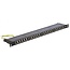Delock 19 Zoll Patchpanel | 24x RJ45 | CAT6 | STP | 0,5U | Schwarz