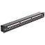 Delock 19 Zoll Patchpanel | 24x RJ45 | CAT6 | STP | 1U | Schwarz