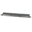 19 Zoll Patchpanel | 24x RJ45 | CAT6a | STP | 0,5U | Schwarz
