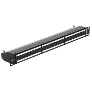 DeLOCK Delock 19 Zoll Patchpanel | 24x RJ45 | CAT6a | STP | 1U | Schwarz