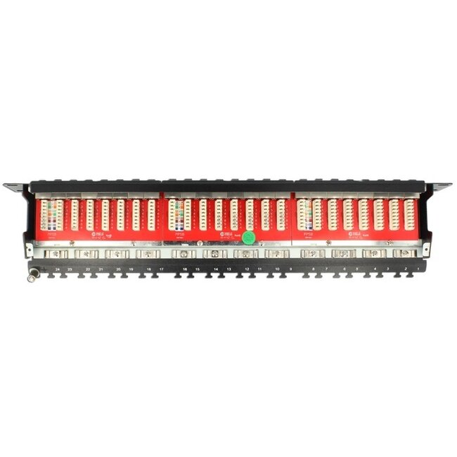 Delock 19 Zoll Patchpanel | 24x RJ45 | CAT6a | STP | 1U | Schwarz