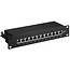 10 Zoll Patchpanel | 12x RJ45 | CAT6 | STP | 1U | Schwarz