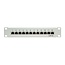 10 Zoll Patchpanel | 12x RJ45 | CAT6 | STP | 1U | Grau
