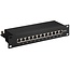 10 Zoll Patchpanel | 12x RJ45 | CAT6a | STP | 1U | Schwarz