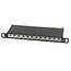 10 Zoll Patchpanel | 12x RJ45 | CAT6a | STP | 0,5U | Schwarz