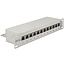 Delock 10 Zoll Patchpanel | 12x RJ45 | CAT6a | STP | 1U | Grau