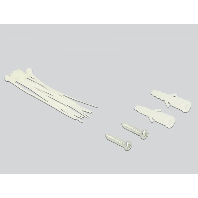 Premium CAT6a Gigabit Desktop Patchpanel 1U mit 12 Ports - geschirmt / weiß