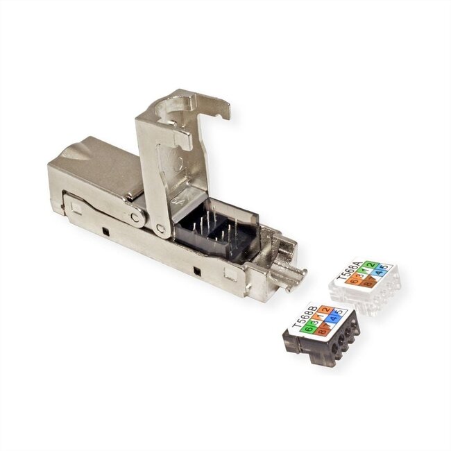 Verbindungsadapter (STP) für CAT6a Netzwerkkabel / Metall