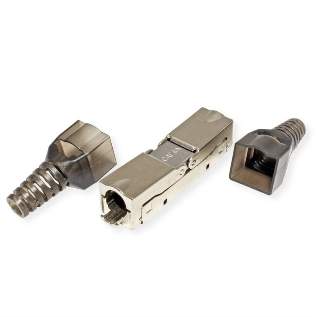 Verbindungsadapter (STP) für CAT6a Netzwerkkabel / Metall