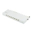 CAT6a Gigabit Desktop Patchpanel 0,5U mit 8 Ports - geschirmt / grau