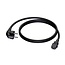 Procab CAB490 C13 (gerade) - CEE 7/7 (winklig) Stromkabel - 3x 1,50mm² / Schwarz - 0,50 Meter
