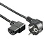 C13 (winklig/rechts) - CEE 7/7 (winklig) Stromkabel - 3x 0,75mm² / Schwarz - 1 Meter
