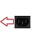 Gerätekabel mit winkeligem C13 Stecker und winkeligem Typ K Stecker (Dänemark) - 3x0,75mm² - Schwarz - 1,8 m