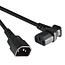 C13 (rechtswinklig/links) - C14 Stromkabel für USV/PDU - 3x 1,00mm² / schwarz - 1,8 m