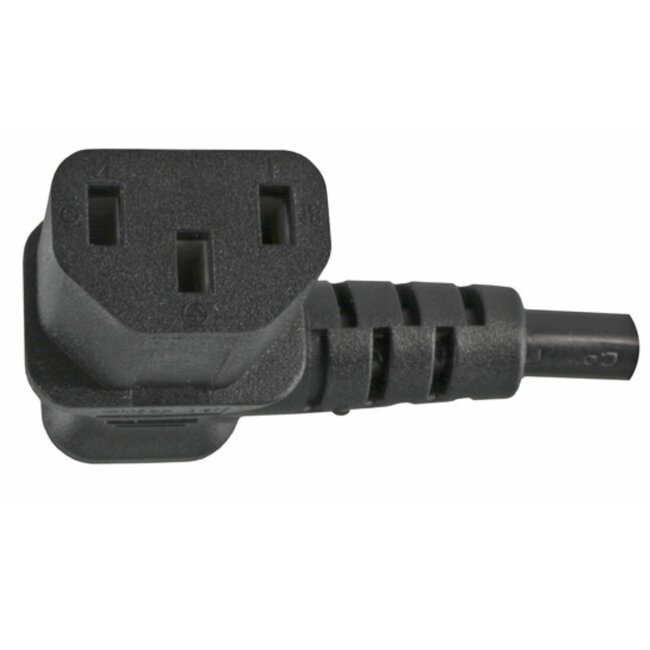 C13 (rechtswinklig/links) - C14 Stromkabel für USV/PDU - 3x 1,00mm² / schwarz - 1,8 m