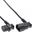 C13 (rechtswinklig) - C14 (linkswinklig) Stromkabel für UPS/PDU - 3x 0,75mm² - 1,8 m - Schwarz