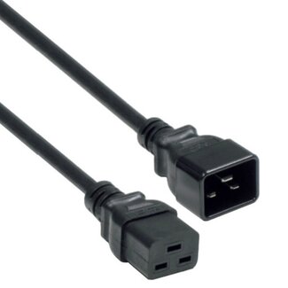 EECONN C19-C20 Stromkabel für UPS/PDU - 3x1,00mm² - Schwarz - 1,8 m