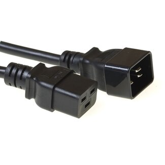 S-Impuls C19-C20 Stromkabel für UPS/PDU | 3x1,5mm² | Schwarz | 2,5 m