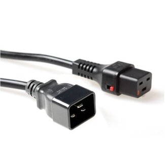 IEC LOCK IEC Lock C19-C20 Verlängerungskabel Strom 3x1,5mm² Schwarz 2m