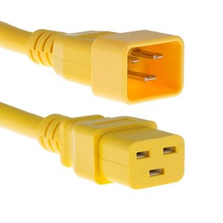 ACT C19-C20 Stromkabel für UPS/PDU - 3x1,5mm² Gelb - 0,5 Meter