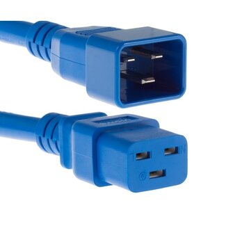 ACT C19-C20 Stromkabel für UPS/PDU - 3x1,5mm² - Blau - 0,5 Meter