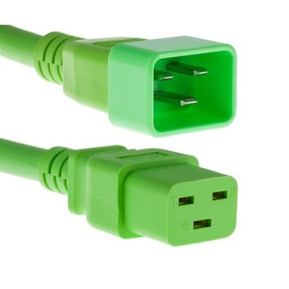ACT C19-C20 Stromkabel für UPS/PDU - 3x1,5mm² Grün - 0,5 Meter