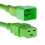 C19-C20 Stromkabel für UPS/PDU - 3x1,5mm² Grün - 1 Meter