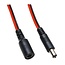 DC-Stecker (m) - DC-Stecker (w) Verlängerungskabel - 5,5mm x 2,1mm - max. 12V/10A - rot/schwarz - 3 Meter