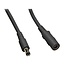 DC-Stecker (m) - DC-Buchse (w) Verlängerungskabel - 5,5mm x 2,5mm - max. 12V/7A - 3m schwarz