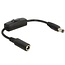 DC-Stecker (m) auf DC-Stecker (w) Adapter mit Schalter - 5,5x2,5mm - 0,20m - Schwarz