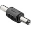 DC-Stecker (m) - DC-Stecker (m) Kupplung - 5,5mm x 2,1mm / Schwarz