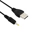 USB-A (m) auf DC-Stecker 2,5 x 0,7 mm (m) Kabel / Schwarz - 1 Meter