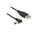 USB-A (m) auf DC-Stecker 5,5 x 2,5 mm (m) Kabel - rechtwinklig / schwarz - 1,5 m