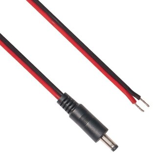 BKL DC-Stecker (m) 4,0 x 1,7mm Stromkabel offen - max. 3A / schwarz/rot - 2m