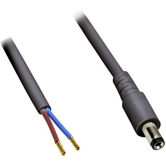 BKL DC-Stecker (m) 5,5 x 2,1 mm Stromkabel offen - max. 7A / schwarz - 5 m